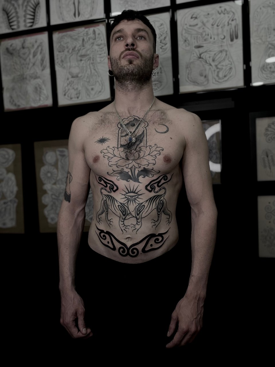 Black work figurative