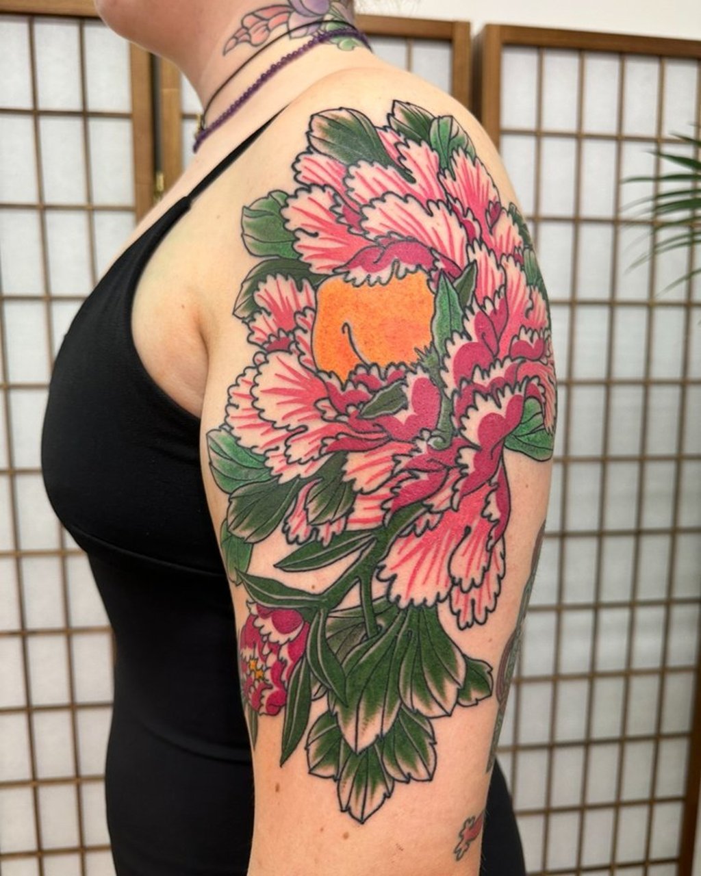 Japanese Peony with Peach in Color