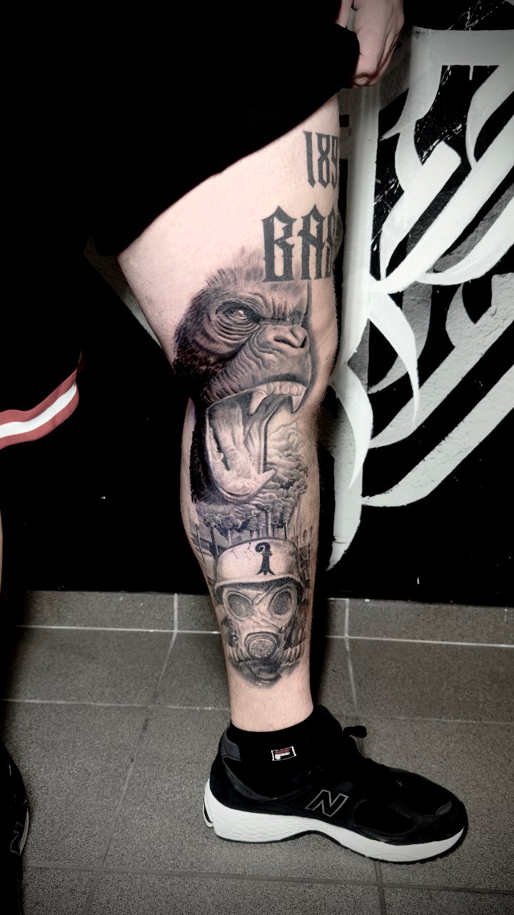 Chemieaffe Sleeve (erste Seite)