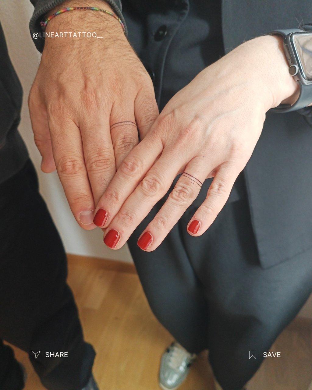 Handpoke wedding rings