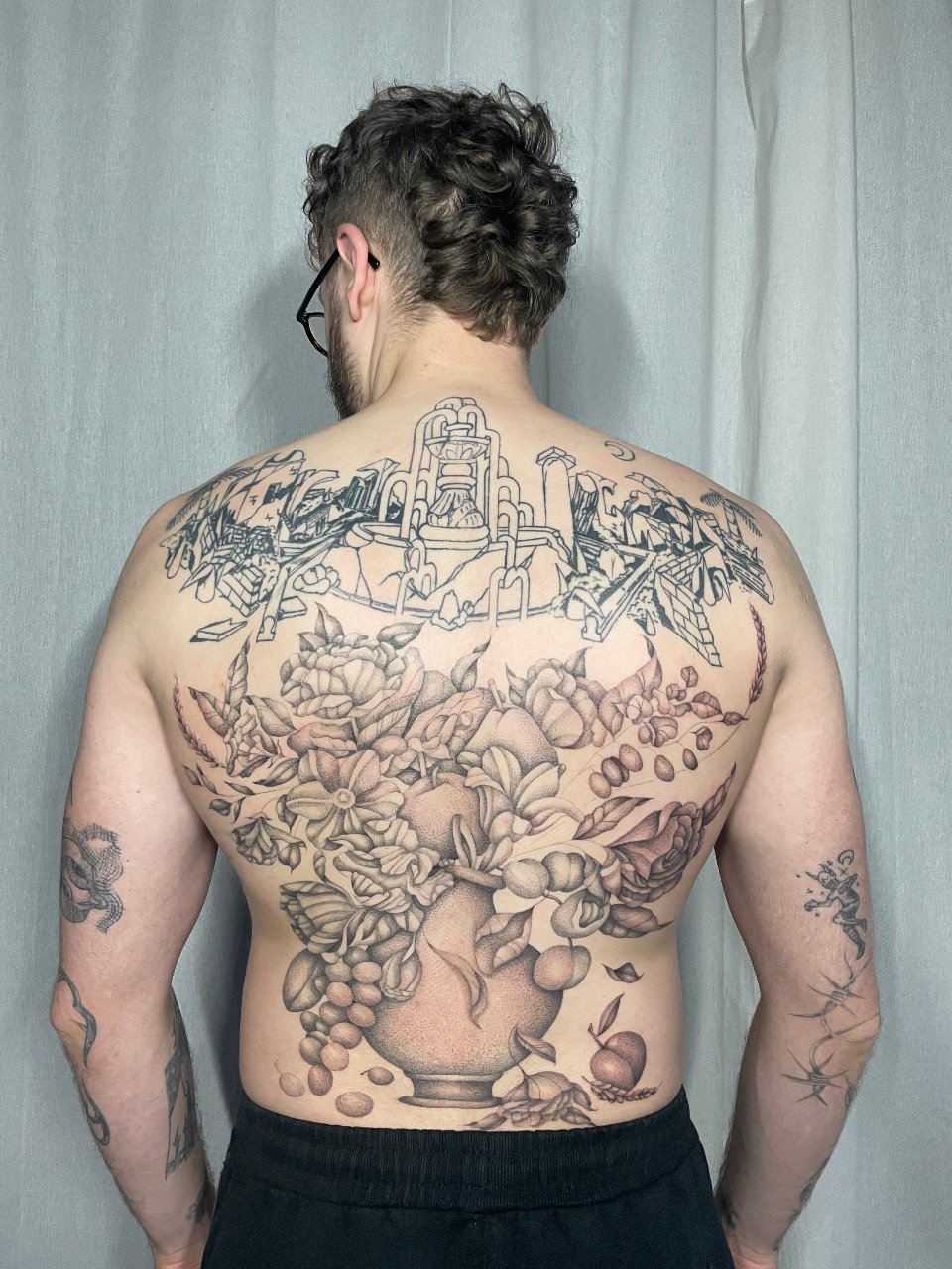 ❀ ⠶Vase Backpiece ⠶Floral ⠶Fineline ⠶ ❀