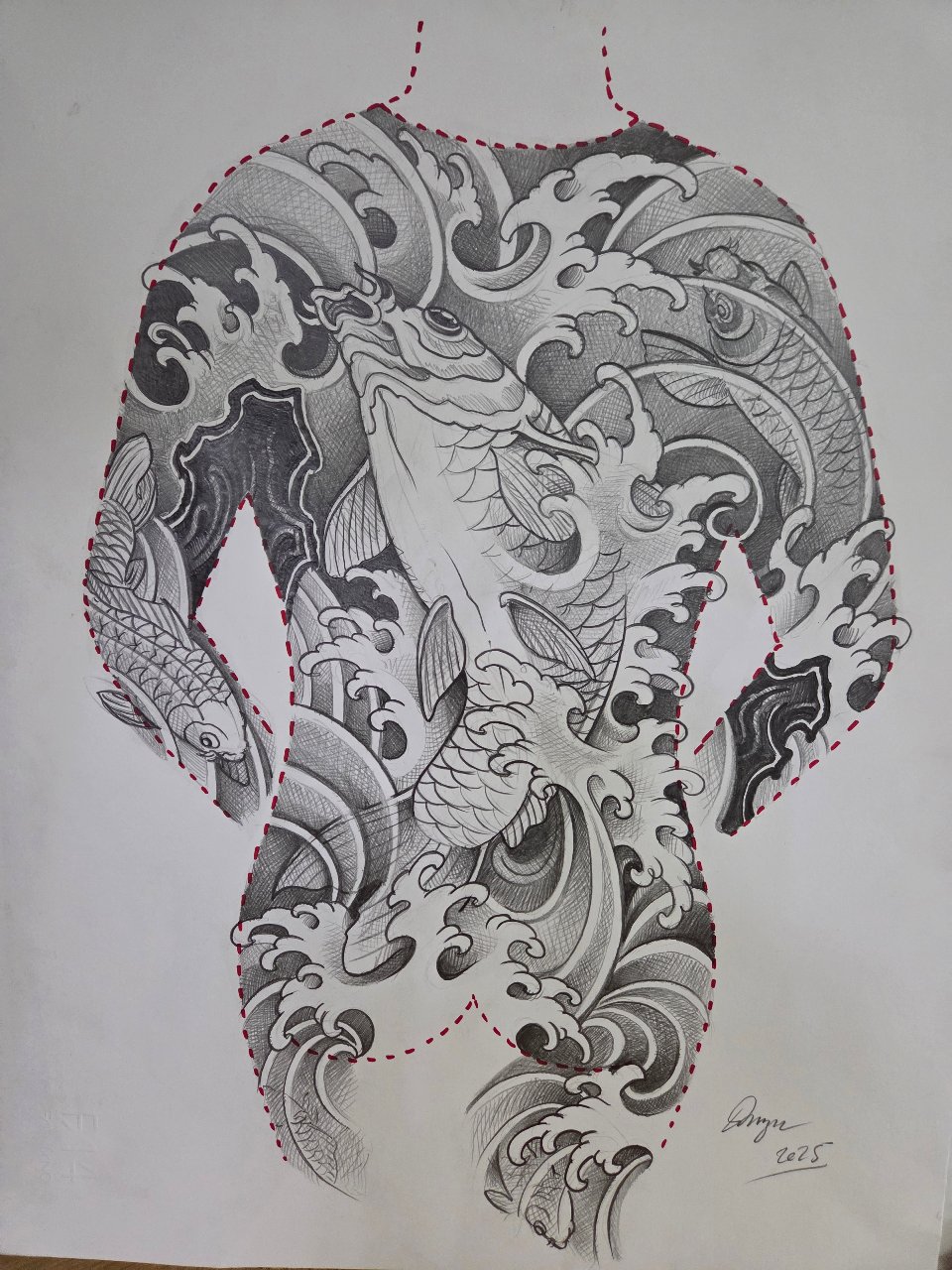 The 20 backpiece sketches 