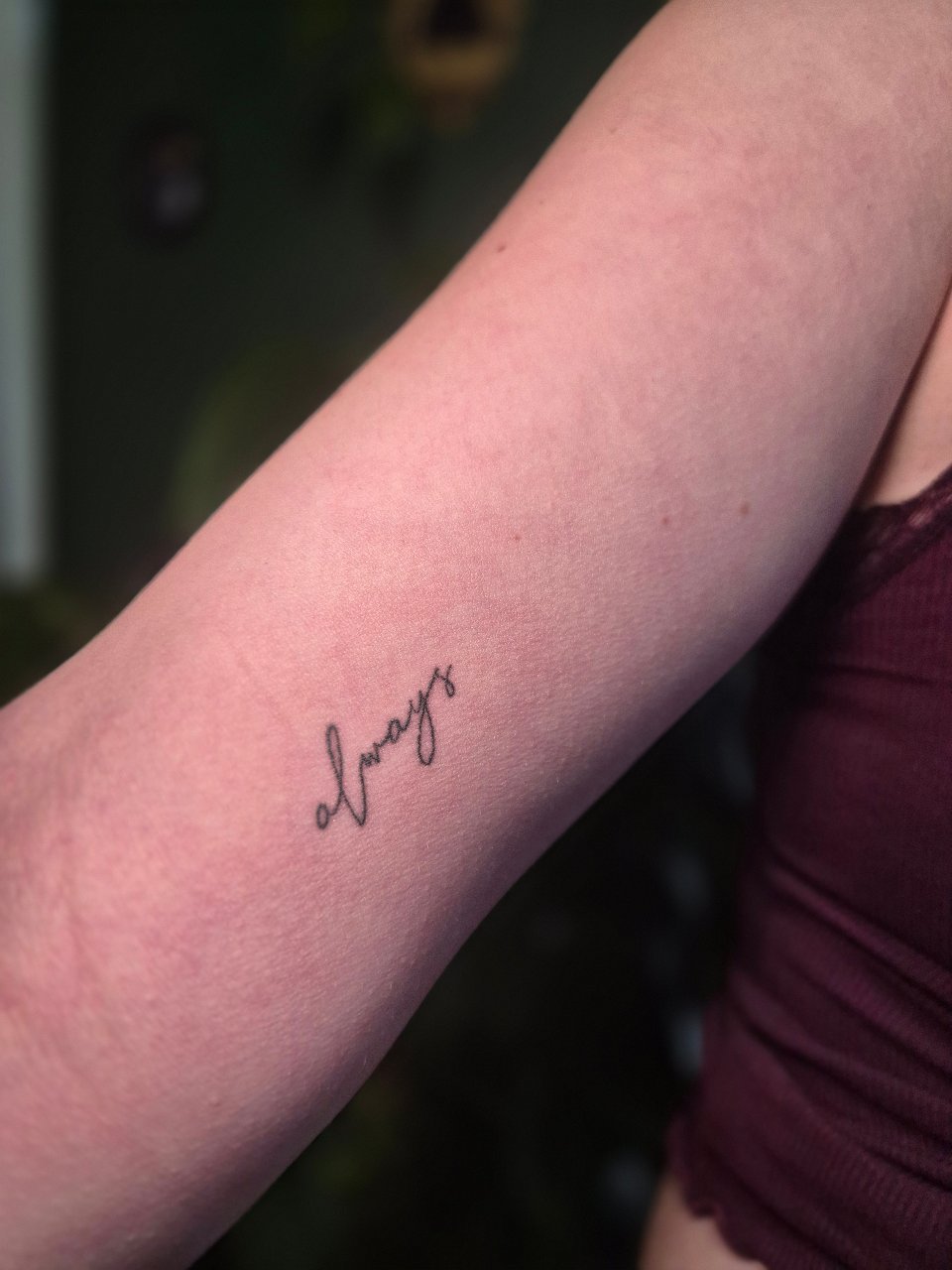 Abgheilte Schriftzug