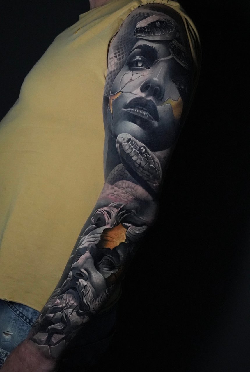 Medusa Themed full arm in Color