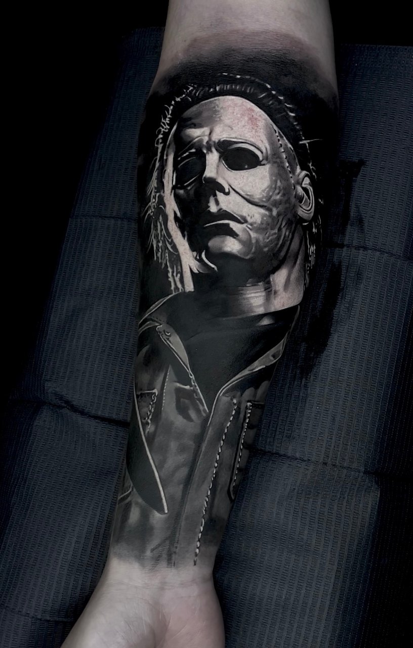 Mike Mayers black and grey