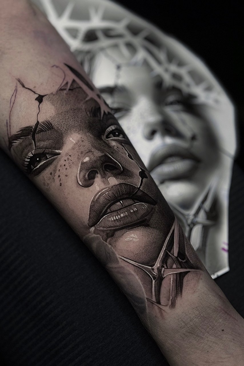 Black and grey Realistic portrait