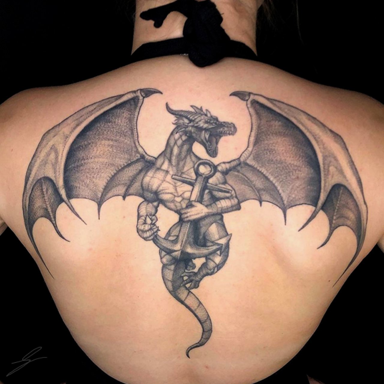Drache Rücken Tattoo