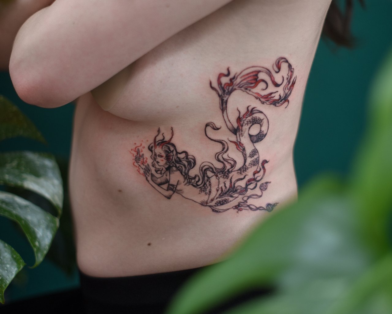 Mermaid / Custome piece made to flow with the body 