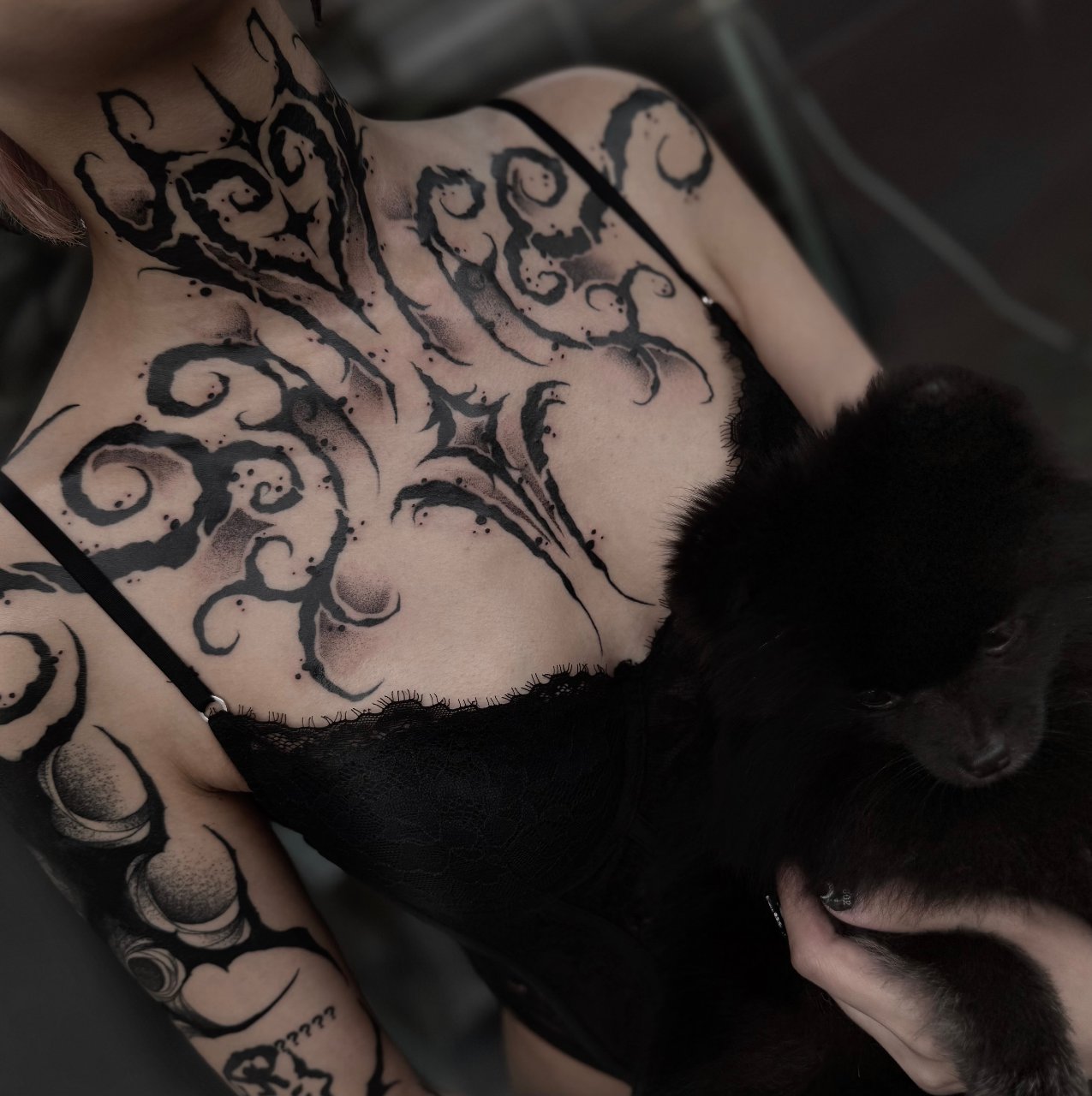 Tribal chest to neckpiece