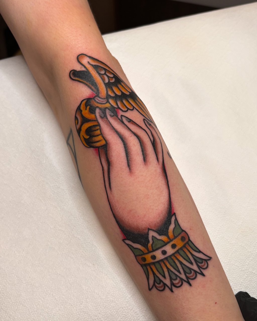 Hand catching a golden snitch